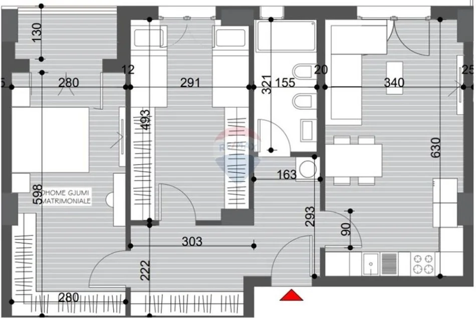 Tirane, shitet apartament 2+1 Kati 3, 100 m² 83.000 € (Bulevardi Blu Kamëz)