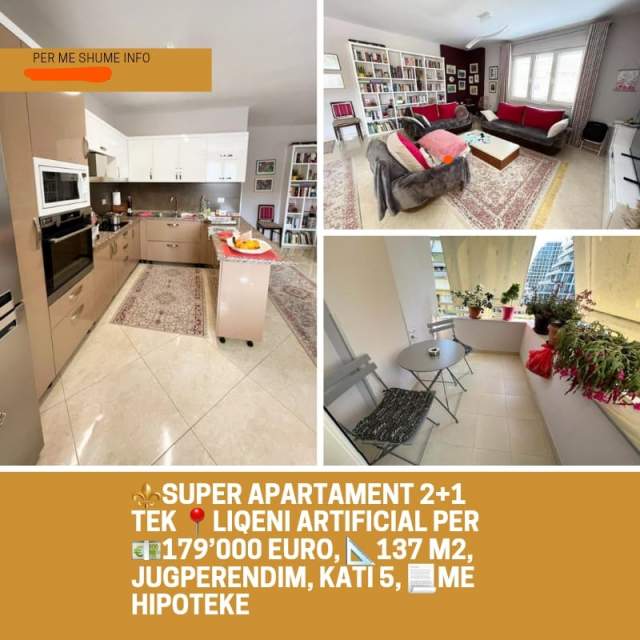 Tirane, shes apartament 2+1 Kati 5, 137 m² 179.000 Euro