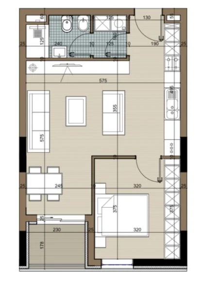 Tirane, shitet apartament 1+1+Ballkon Kati 3, 67 m² 52.500 € (Kamez)
