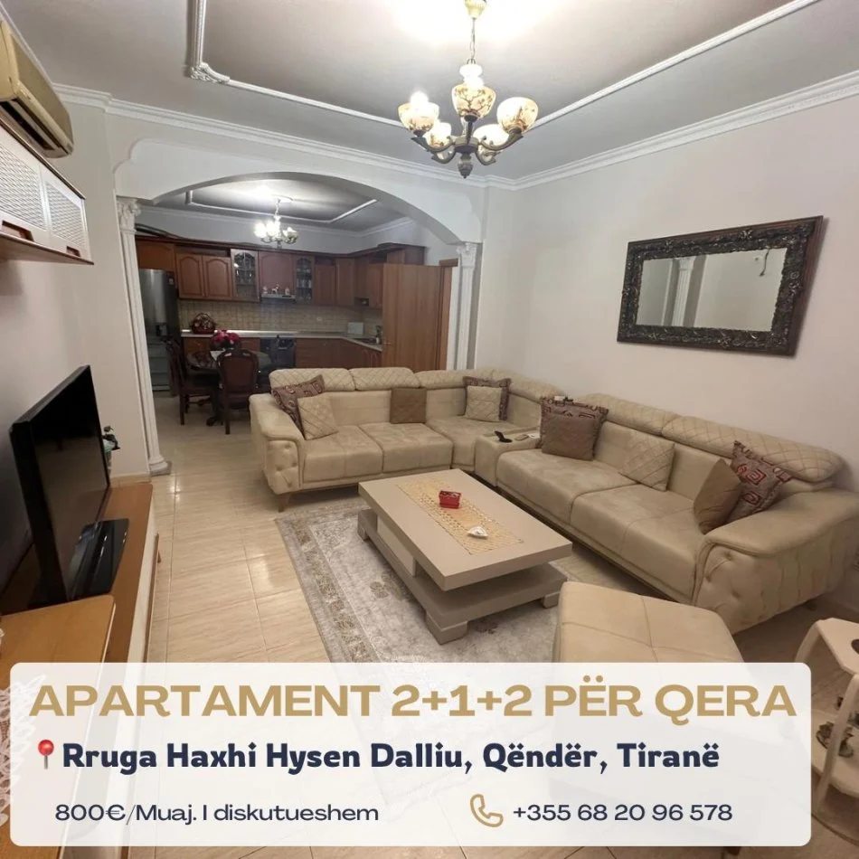 Tirane, jepet me qera apartament 2+1+Aneks+Ballkon Kati 2, 115 m² 700 € (Haxhi Hysen Dalliu)