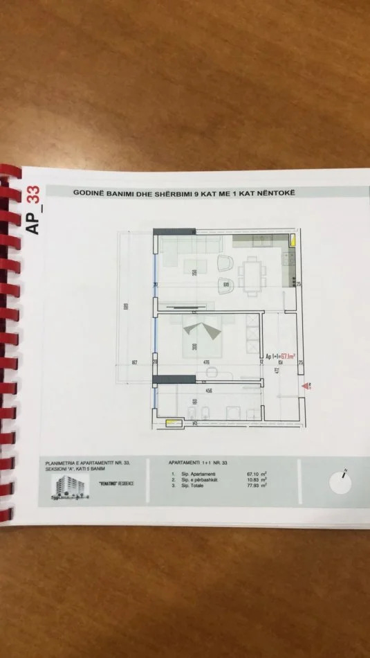 Tirane, shitet 1+1 Kati 3, 