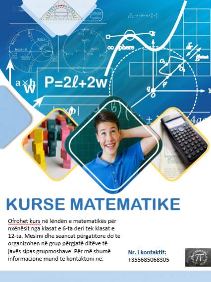 Tirane, ofrojme kurse matematike Kurs për lëndën e matematikës
