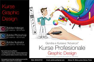 Tirane, kurse Formimi profesional Art Design KURSE GRAPHIC DESIGN (PHOTOSHOP, ILLUSTRATOR, INDESIGN)