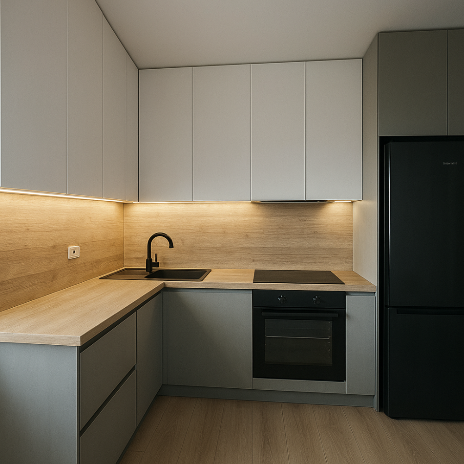 Tirane, jepet me qera apartament 1+1+verande Kati 8, 53 m² 600 €