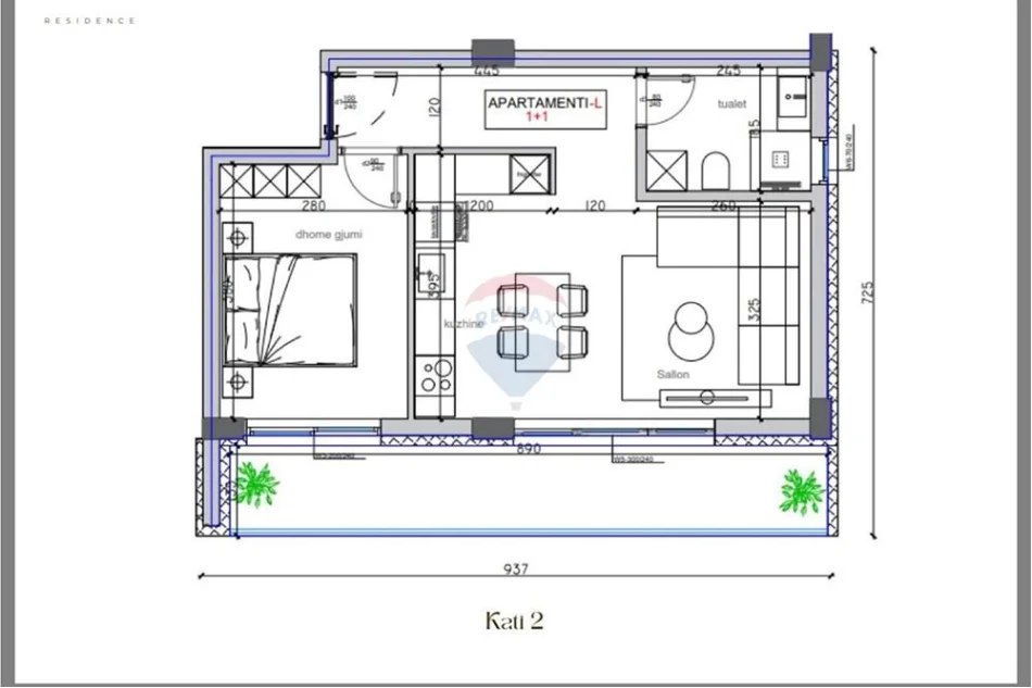 Tirane, shitet apartament , 59 m² 132.100 € 