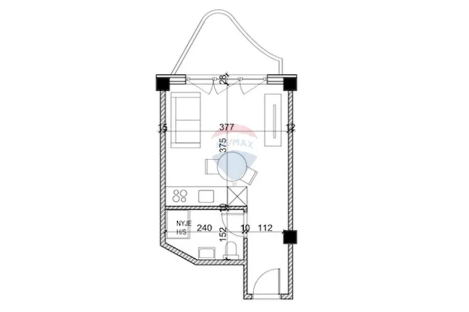 Shqiperi, shitet garsonier 1+1 , 35 m² 