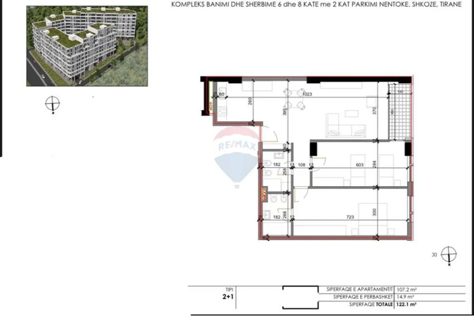 Tirane, shitet apartament , 122 m² 157.200 € 