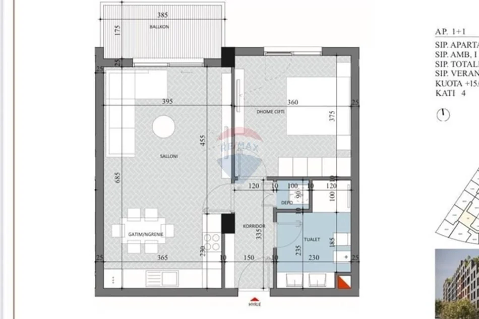 Tirane, shitet apartament , 77 m² 92.300 € 