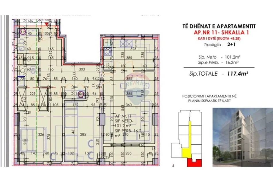 Tirane, shitet apartament , 118 m² 168.000 € 