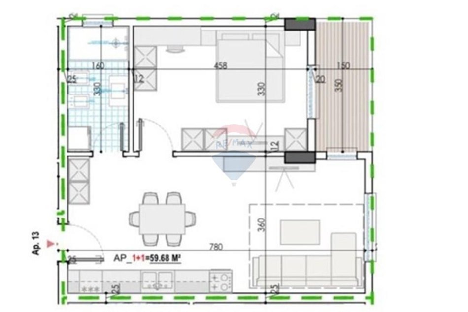 Tirane, shitet apartament 1+1 Kati 1, 69 m² 52.000 € (Bulevardi Blu)
