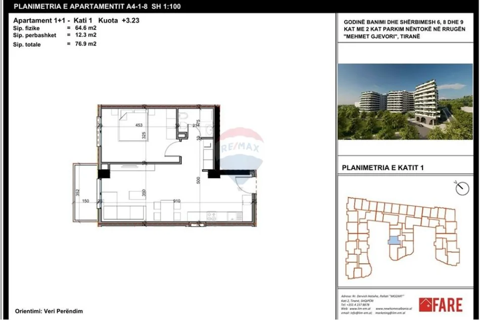 Tirane, shitet apartament , 77 m² 84.501 € 