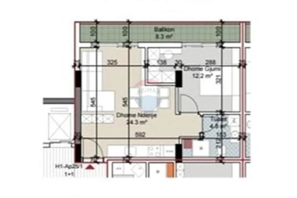 Durres, shitet apartament 1+1 , 64 m² 147.200 € 