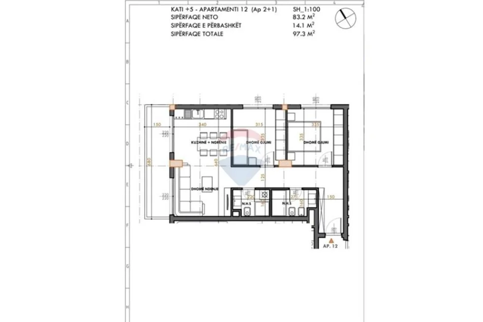 Tirane, shitet apartament , 121 m² 159.130 € 