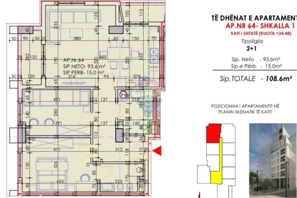 Tirane, shitet apartament , 118 m² 168.000 € 