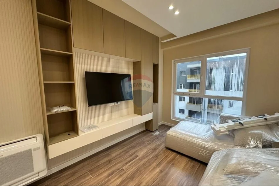 Tirane, jepet me qera apartament 1+1 , 60 m² 550 € (Dritan Hoxha Aura Rezidence)