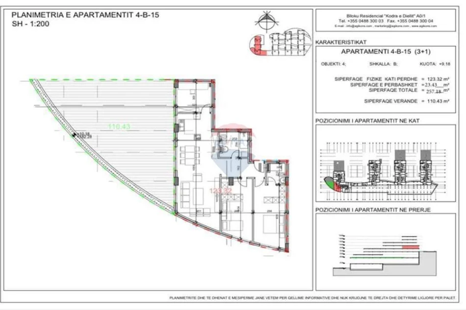 Tirane, shitet apartament , 257 m² 290.000 € 