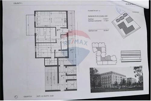 Tirane, shitet apartament 2+1 , 128 m² (Shitet apartament 2+1+2 tek Rezidenca Tirana e Re)