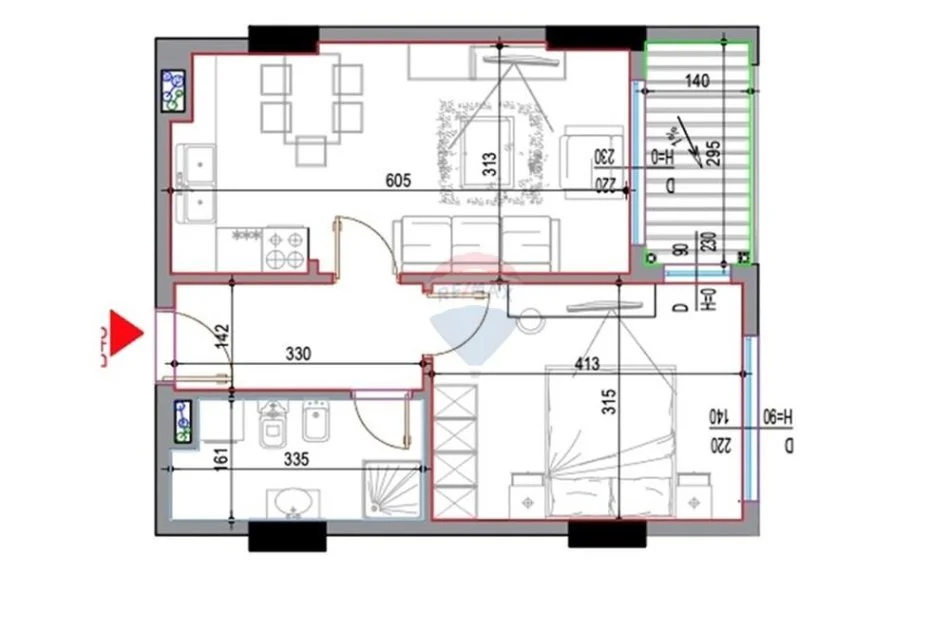 Tirane, shitet apartament 1+1 Kati 4, 73 m² 88.000 € (Casa iTALIA)