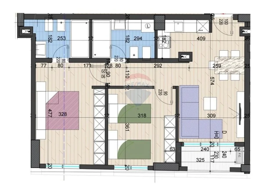 Tirane, shitet apartament 2+1+Ballkon , 88 m² 185.000 € 