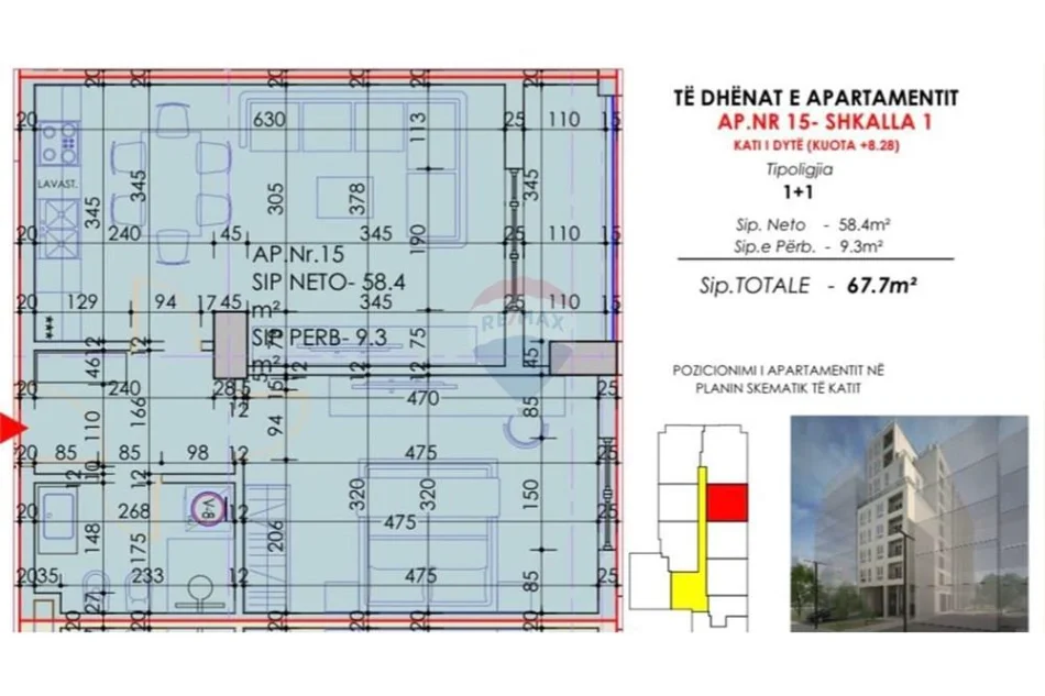 Tirane, shitet apartament , 68 m² 96.800 € 