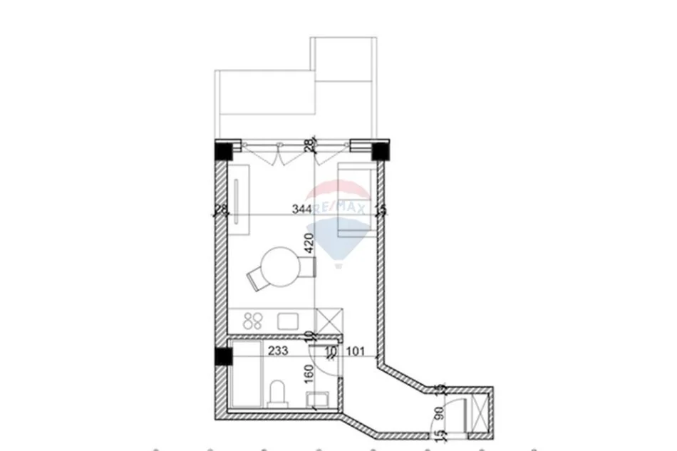 Shqiperi, shitet garsonier 1+1 , 35 m² 