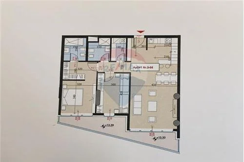 Tirane, shitet apartament 2+1+A+BLK Kati 3, 131 m² 495.102