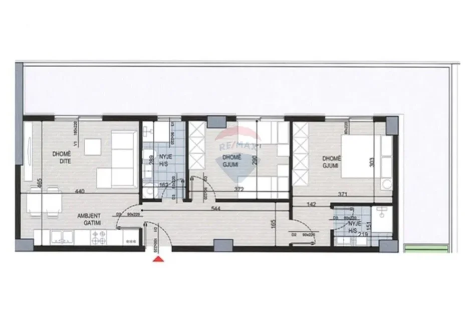 Tirane, shitet apartament 2+1 Kati 9, 105 m² 