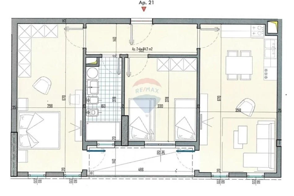 Tirane, shitet apartament 2+1+Ballkon Kati 4, 120.000 € 