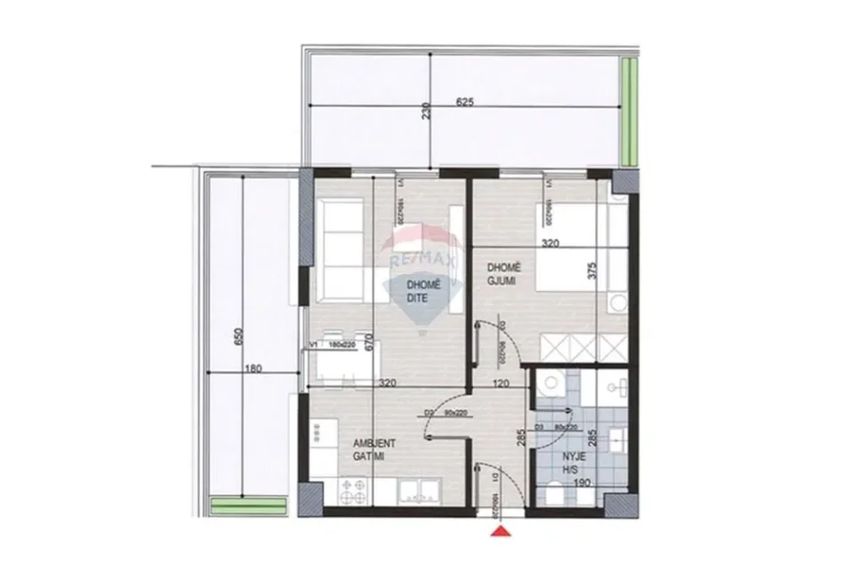 Tirane, shitet apartament 1+1 Kati 7, 89 m² 