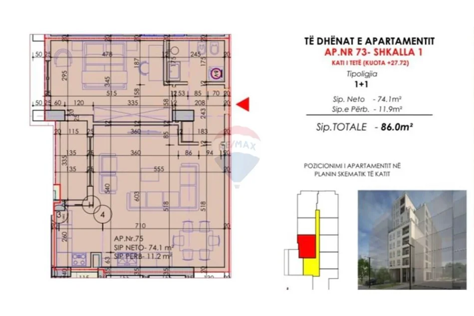 Tirane, shitet apartament , 68 m² 96.800 € 