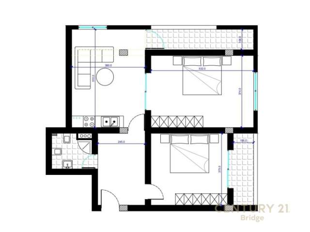 Tirane, shes apartament 2+1 Kati 5, 93 m² 79.000 Euro (Brryli)