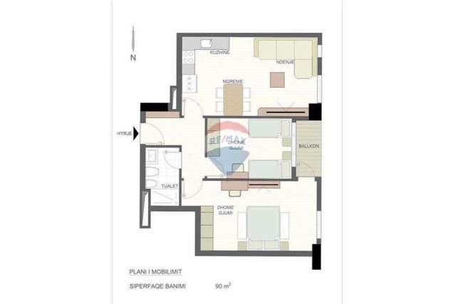 Tirane, shitet apartament 2+1+BLK Kati 3, 90 m² 109.900 Euro (FARMACIA 10)