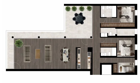 Tirane, shitet apartament 3+1+Ballkon Kati 1, 196 m² 372.875 € (Long Hill Residence – TEG)