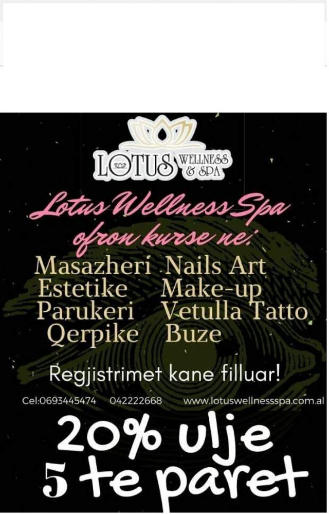 Tirane, kurse Formimi profesional Kurs nje vjecar per Masazheri, Estetike,Parukeri,Make-up.