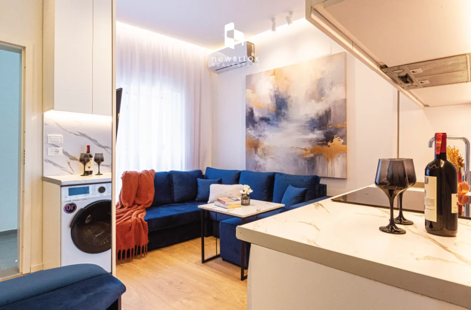 🏠Me Qera: 1+1📍Ali Demi (Kompleksi Mangalem)- 40,000 Leke/Muaj - Pallat V.2022 - Kt.4 - Sp.39m² - (E Areduar me Arkitekt) 🔥