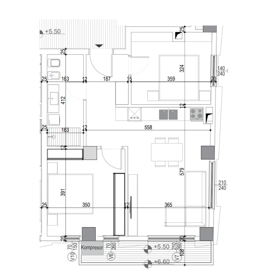 Luxury Office : 89.1 m² Kati 1 Teknik (📍KOMUNA PARISIT - White Could Residence )  3 Ambiente Pune,  CHILLER AC, Çmimi 120,000L Neto/Muaj 🌐✅️