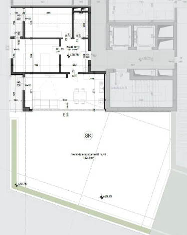 Tirane, shitet apartament 2+1+Ballkon Kati 8, 273 m² 270.000 € (Mei's Garden Residence)