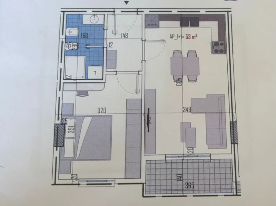Tirane, shitet apartament 1+1+Ballkon Kati 3, 62 m² 76.200 € 