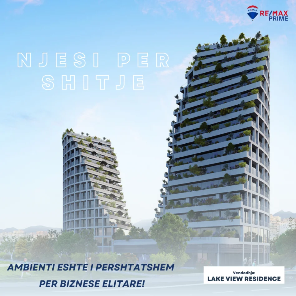 Tirane, shitet ambjent biznesi Kati 1, 128 m² (LAKE VIEW RESIDENCE)