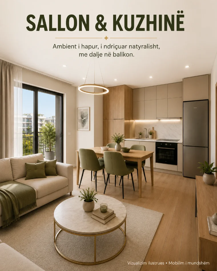 Tirane, shes apartament 1+1 Kati 2, 69 m² 102.915 € (Rruga Simon Gjoni)