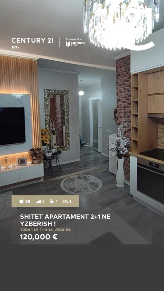 Tirane, jepet me qera apartament 2+1 Kati 4, 65 m² 600 € (NE "MYSLYM SHYR")