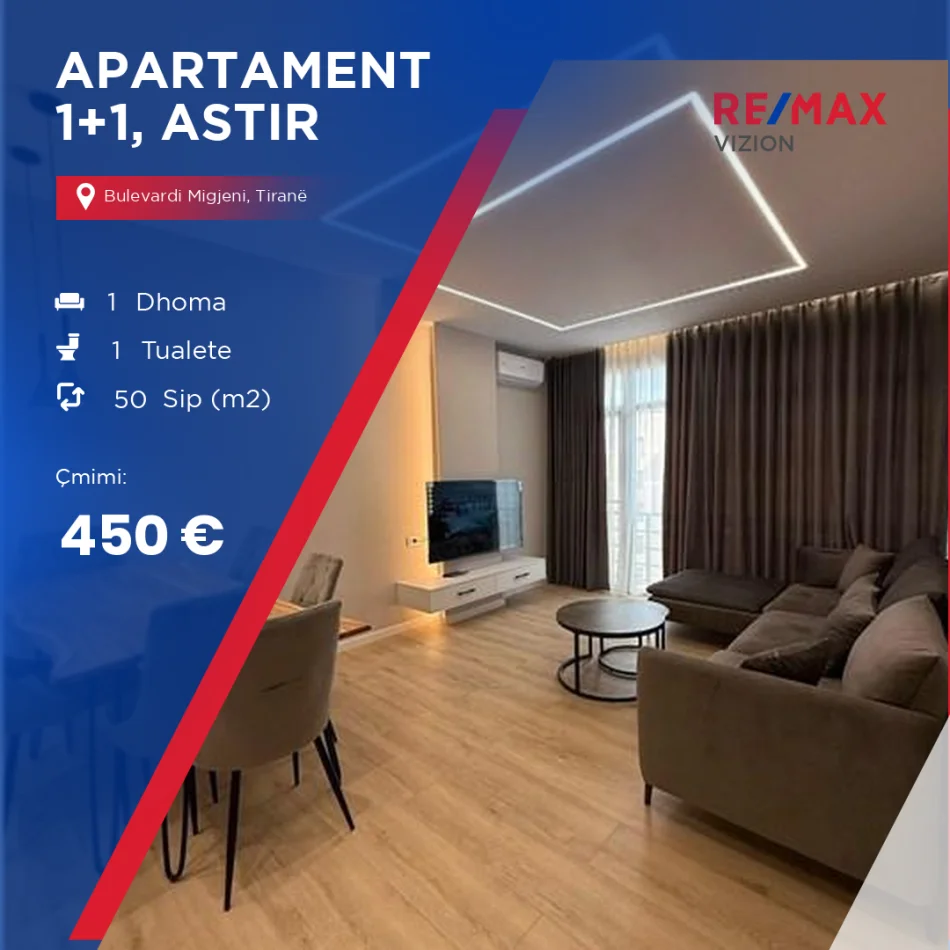 Durres, jepet me qera apartament 1+1 , 60 m² 450 € (Bulevardi Migjeni)