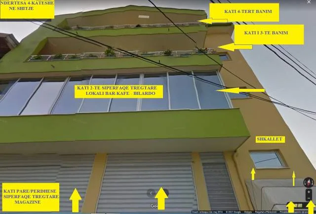Shitet Ndërtes Re 4-kate, banim & shërbim, ideale për 2-familje, dy-kate te para sip.tregtare 260m2, kati 3 & 4 banim 313m2, rr. P.Gurakuqi,100m nga rrethe-rrotullimi Shkozës/ Poligrafiku