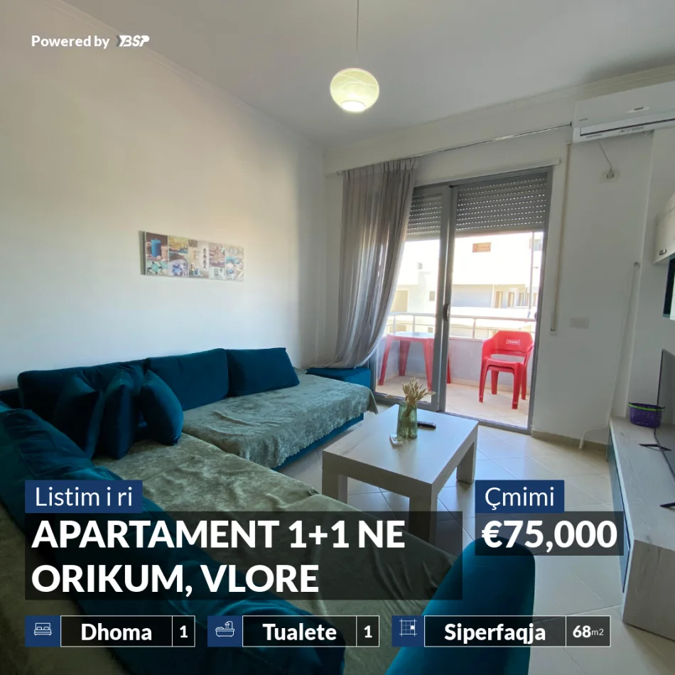 REZERVO PRONEN VETEM ME 500€! Vlore, shitet apartament 1+1+Ballkon , 67 m² 75.000 € (ORIKUM)
