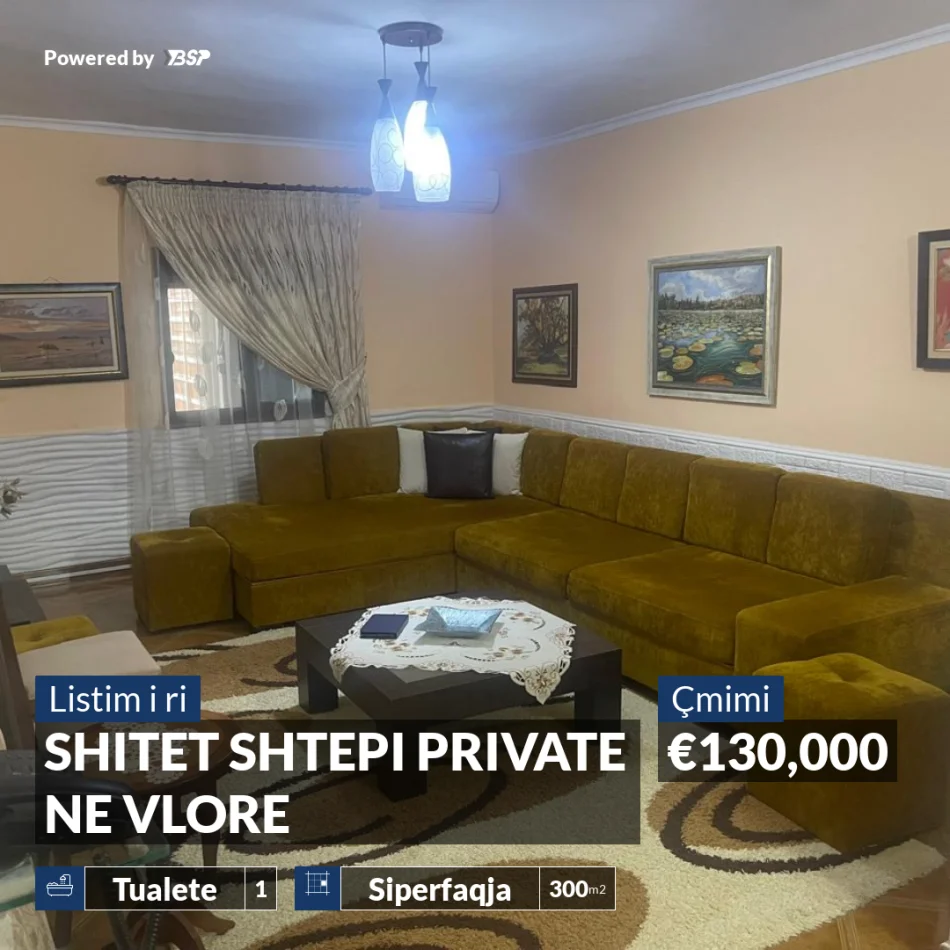 REZERVO PRONEN VETEM ME 500€! Vlore, shitet shtepi 2+1 , 130.000 €