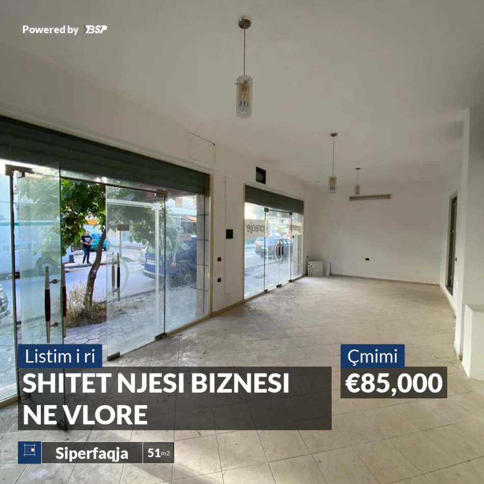 REZERVO PRONEN VETEM ME 500€! Vlore, shitet ambjent biznesi Kati 0, 51 m² 85.000 € (COLE)