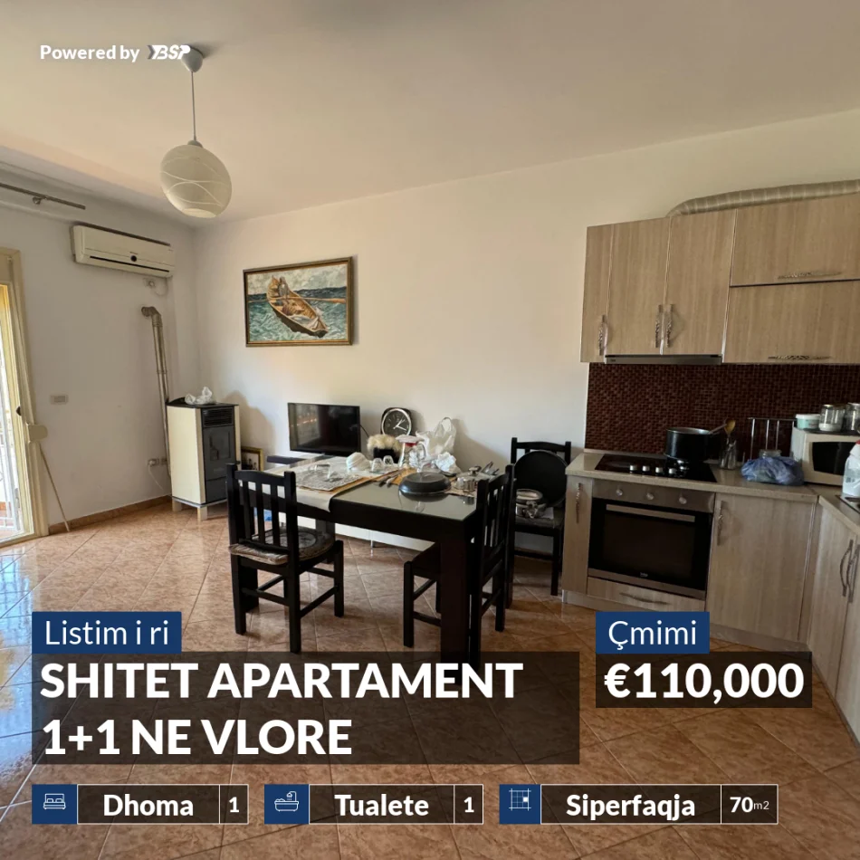 REZERVO PRONEN VETEM ME 500€! Vlore, shitet apartament 1+1+Ballkon , 70 m² 110.000 € (UJE I FTOHTE)