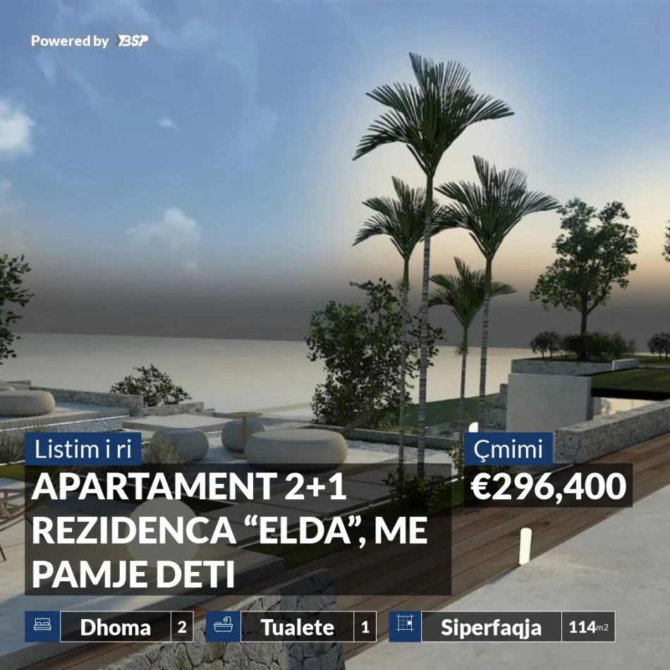 REZERVO PRONEN VETEM ME 500€! Vlore, shitet apartament 2+1+Ballkon , 115 m² 296.400 € (UJE I FTOHTE)