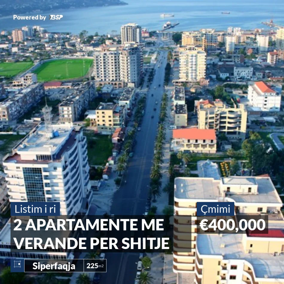REZERVO PRONEN VETEM ME 500€! Vlore, shitet apartament Kati 2, 225 m² 400.000 € (KOMBINATI I PESHKUT)
