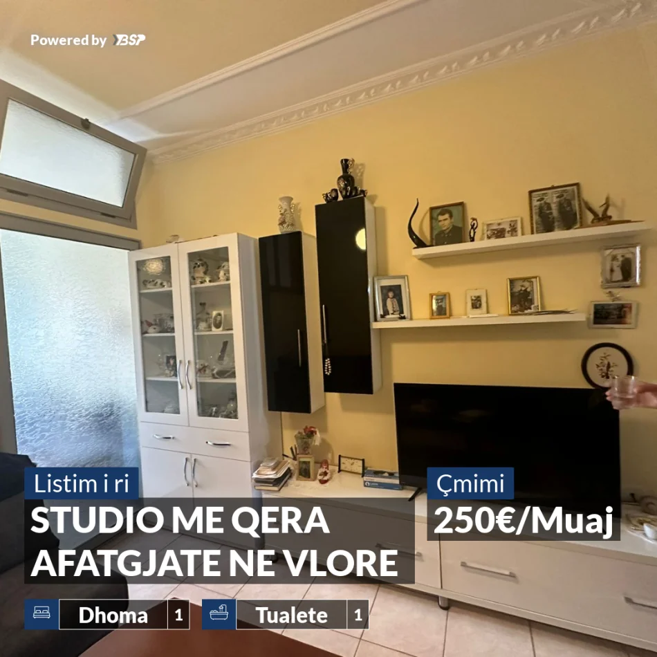 Vlore, jepet me qera garsonier 1+1+Ballkon , 250 € (TRANSBALLKANIKE)